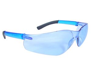 Safety Glasses, Body Armor 2100 Series, Light Blue Frame, Light Blue Lens - Safety Glasses